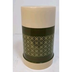 Vintage Aladdin's Murphy's Thermos Bottle No. 3840 Tan Green With Cup